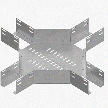 Лоток крестообразный перфорированный КМ 400х80 УТ1,5, горячее цинкование, S1,5