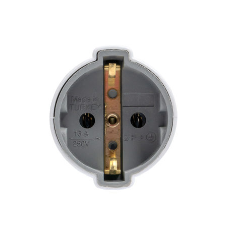 Штепсельное гнездо с заземлением белое 16А 250 В Proxima EKF