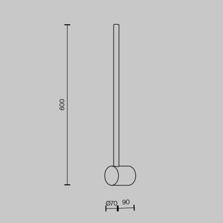 Настенный светильник (бра) LED 7Вт Черный IP20 Light stick MOD237WL-L6B3K Maytoni