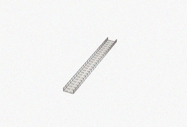 Лоток замковый перфорированный ЛМЗ 600х80х3000 УТ1,5, горячее цинкование, S1,5