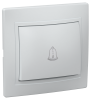 Выключатель 1-клавишный проходной ВСп10-1-0-КБ 10А КВАРТА белый IEK