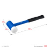 БМП 900 г 50 мм безинерционный молоток с полиамидными бойками ЗУБР