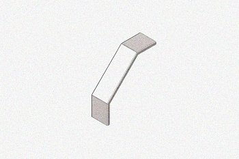 Крышка лотка замкового КЛСЗ 200х60-90 УХЛ1 для поворота трассы вниз на 90, оцинкованный лист, S1,5