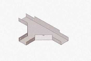 Лоток тройниковый замковый глухой ОТЗГ 100х110 УХЛ1, горячее цинкование+окрашенный, S1,5