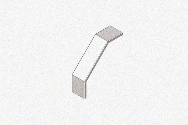 Крышка лотка замкового КЛСЗ 200х60-90 УХЛ1 для поворота трассы вниз на 90, оцинкованный лист, S1,5