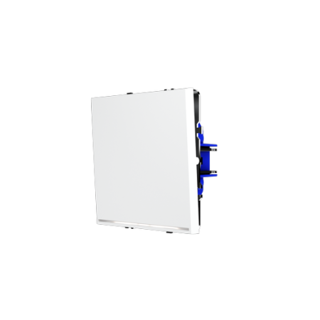 Проходной переключатель встраиваемый Voltum S70 одноклавишный с подсветкой 10А, (белый матовый)