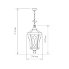 Уличный подвесной светильник 1*E27 капучино IP44 Virgo H (a031923) Elektrostandard