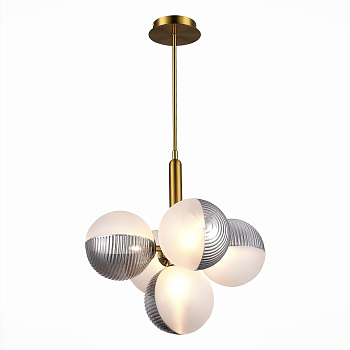 Светильник подвесной Матовое золото/Белый, Дымчатый G9 5*5Вт SLE1096-203-05 EVOLUCE