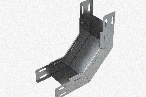 Лоток замковый глухой КПЗГ 200х100-90 УТ1,5 для поворота трассы вверх на 90, оцинкованный лист S1,2
