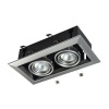 Встраиваемый светильник 2*GU10 50Вт Серебро IP20 Metal Modern DL008-2-02-S Technical