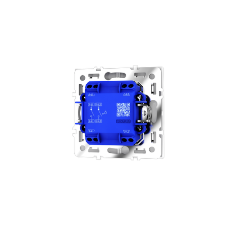 Выключатель с самовозвратом встраиваемый Voltum S70 двухклавишный 10А, (белый глянцевый)