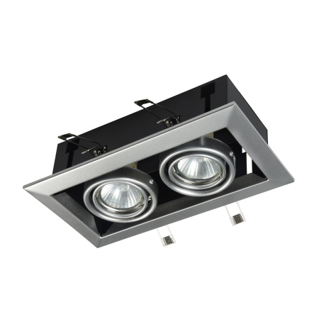 Встраиваемый светильник 2*GU10 50Вт Серебро IP20 Metal Modern DL008-2-02-S Technical