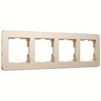 Platinum Рамка на 4 поста шампань Werkel
