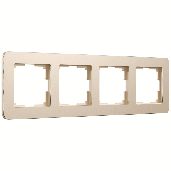 Platinum Рамка на 4 поста шампань Werkel