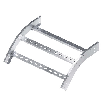 Угол лестничный вертикальный внешний 45 градусов 100х100, толщ. 3 мм, R300, алюминий DKC