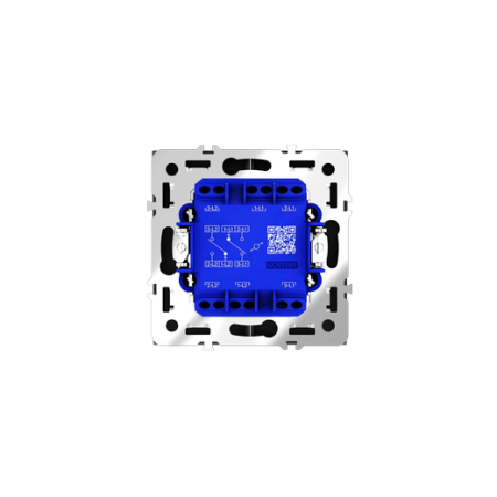 Проходной переключатель встраиваемый Voltum S70 двухклавишный 10А, (кашемир)