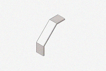 Крышка лотка замкового КЛСЗ 300х80-90 УТ1,5 для поворота трассы вниз на 90, горячее цинкование, S1,0