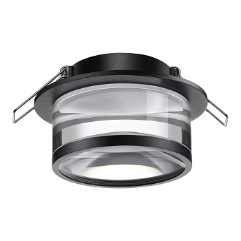 Св-к встр.IP20 GU10 9W 220V GEM черный NOVOTECH