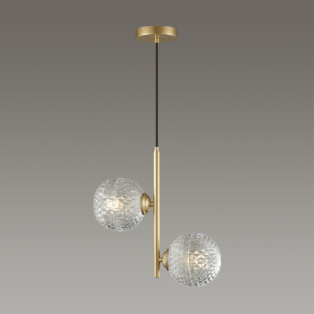 Св-к подвесной E27 2*8W LED 220V GENEVA матовое золото LUMION
