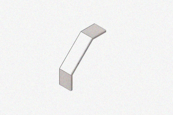 Крышка лотка замкового КЛСЗ 300х80-90 УТ1,5 для поворота трассы вниз на 90, горячее цинкование, S1,0