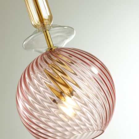 Подвес E27 1*60W BELLA розовый/золото ODEON LIGHT