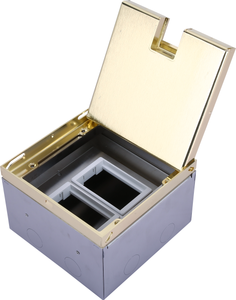 Donel Лючок в пол 6 мод. (2 мод. 45х45 мм. + 2 мод. 22.5х45 мм.), латунь, в уровень с напольным покрытием