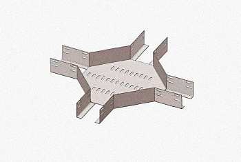 Лоток крестообразный глухой КМГ 400х65 УХЛ1, горячее цинкование S1,5