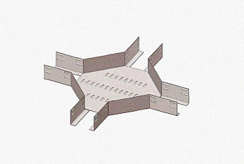 Лоток крестообразный глухой КМГ 200х50 У3, окрашенный, S1,5