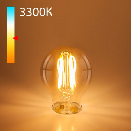 Филаментная светодиодная лампа А60 (тонированная) E27 12Вт 3300К (a048345) Elektrostandard
