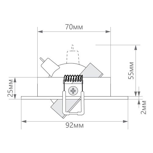 Светильник встраиваемый Feron DL2811 потолочный MR16 G5.3 черный-хром фото 3