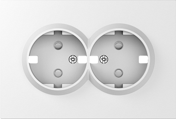 Donel A07 матовый белый накладка для розетки 2-й с заземлением, со шторками 16A 250 В~,серия DB
