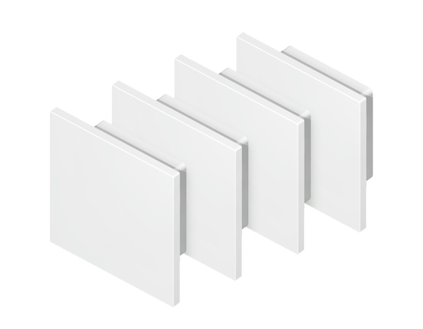 Заглушка GP8461 WH белый 15.7*15.7 для углового квадратного алюминиевого профиля GP2150 (комплект 4шт) Ambrella Light