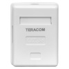 Розетка настенная TERACOM Cat,5E неэкранированная 1 порт RJ-45 Dual IDC белая EKF