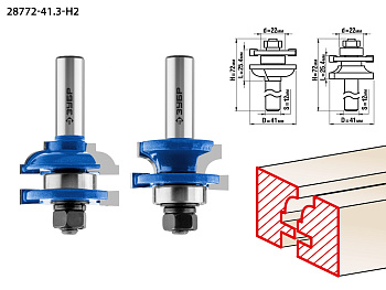 41x23мм, хвостовик 12мм, набор фрез рамочных №2 ЗУБР