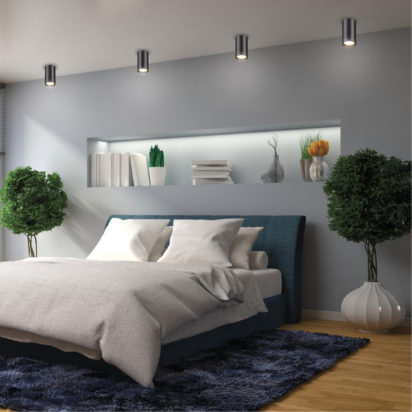 Накл.св-к IP20 GU10 50W 220V PIPE черный C NOVOTECH