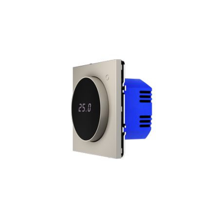 Терморегулятор электронный Voltum S70 с индикацией и датчиком, для теплого пола, (кашемир)