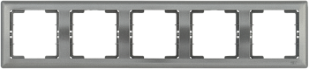 Рамка 5-местная горизонтальная РГ-5-БА BOLERO антрацит IEK