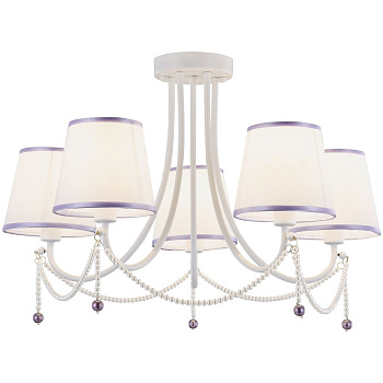 Люстра подвесная Белый/Белый, Фиолетовый E14 5*40Вт 314-007-05 VELANTE