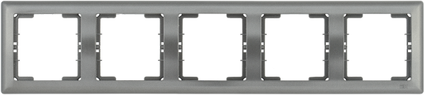 Рамка 5-местная горизонтальная РГ-5-БА BOLERO антрацит IEK