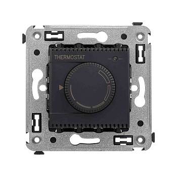 Термостат для теплых полов в стену, "Avanti", "Черный матовый" DKC Термостат для теплых полов в стену, "Avanti", "Черный матовый" DKC