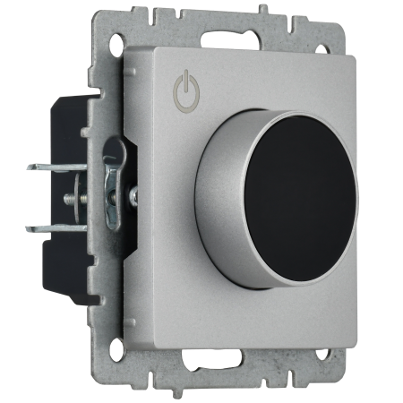 BRITE Термостат электронный с индикацией ТС10-1-БрА алюминий IEK IEK