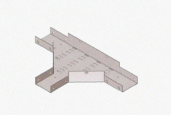 Лоток тройниковый замковый перфорированный ОТЗ 600х100 УТ1,5, горячее цинкование, S1,5