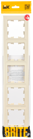 BRITE Рамка 5-мест. РУ-5-БрКр беж. IEK