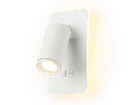 Светильник светодиодный настенный с выключателем FW2465 WH белый LED 4200K 9W 185*105*150 Ambrella Light