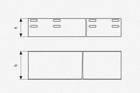 Лоток глухой ЛМГ 400х150х2000 У3, окрашенный, S1,5