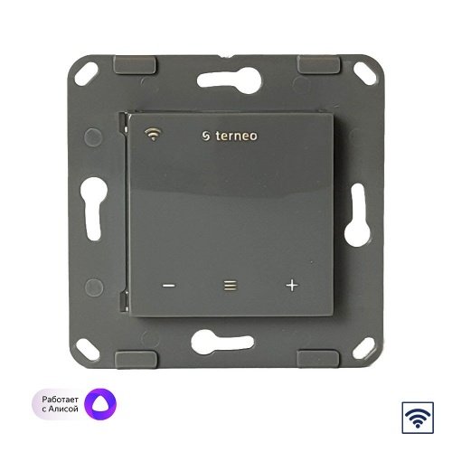 Терморегулятор Terneo SX для рамки Livolo с сенс.упр., Wi-Fi, внешний датчик темп., серый (мех.) фото 2