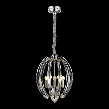 Светильник подвесной Никель/Прозрачный E14 5*40Вт WE149.05.203 WERTMARK