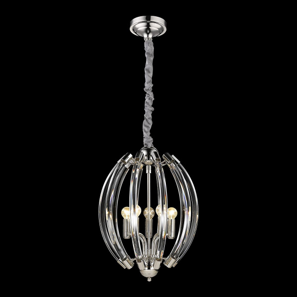 Светильник подвесной Никель/Прозрачный E14 5*40Вт WE149.05.203 WERTMARK