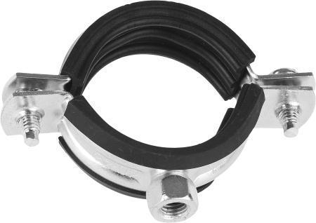 Хомут трубный с гайкой, 1/4", 1шт, оцинкованный, ЗУБР