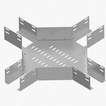 Лоток крестообразный глухой КМГ 400х80 УТ1,5, горячее цинкование S1,5